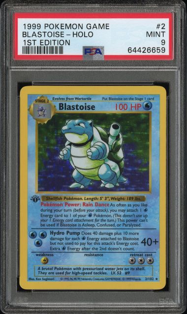 Blastoise Holo · English · PSA 9 MINT PSA 9 MINT · 64426659