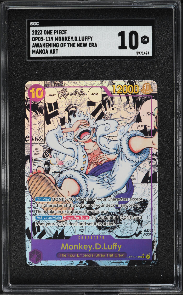 Monkey D. Luffy · Gear 5 Manga · Anglais · SGC 10 GEM MINT SGC 10 GEM MINT · 5971474