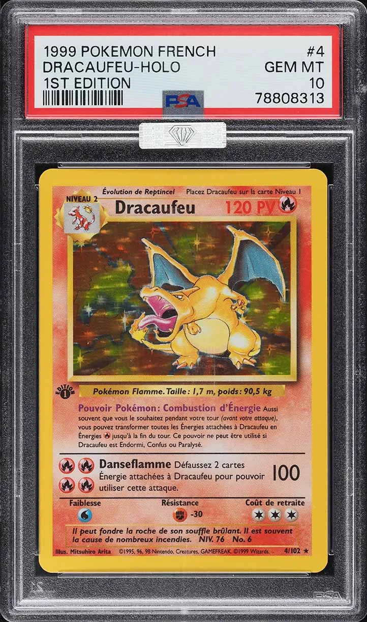 Pokémon · Dracaufeu 1999 · 1st Edition · #4/102 PSA 10 · 78808313